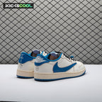 Jordan 1 Retro Low OG SP Fragment x Travis Scott Sail Military Blue DM7866-104 Unisex